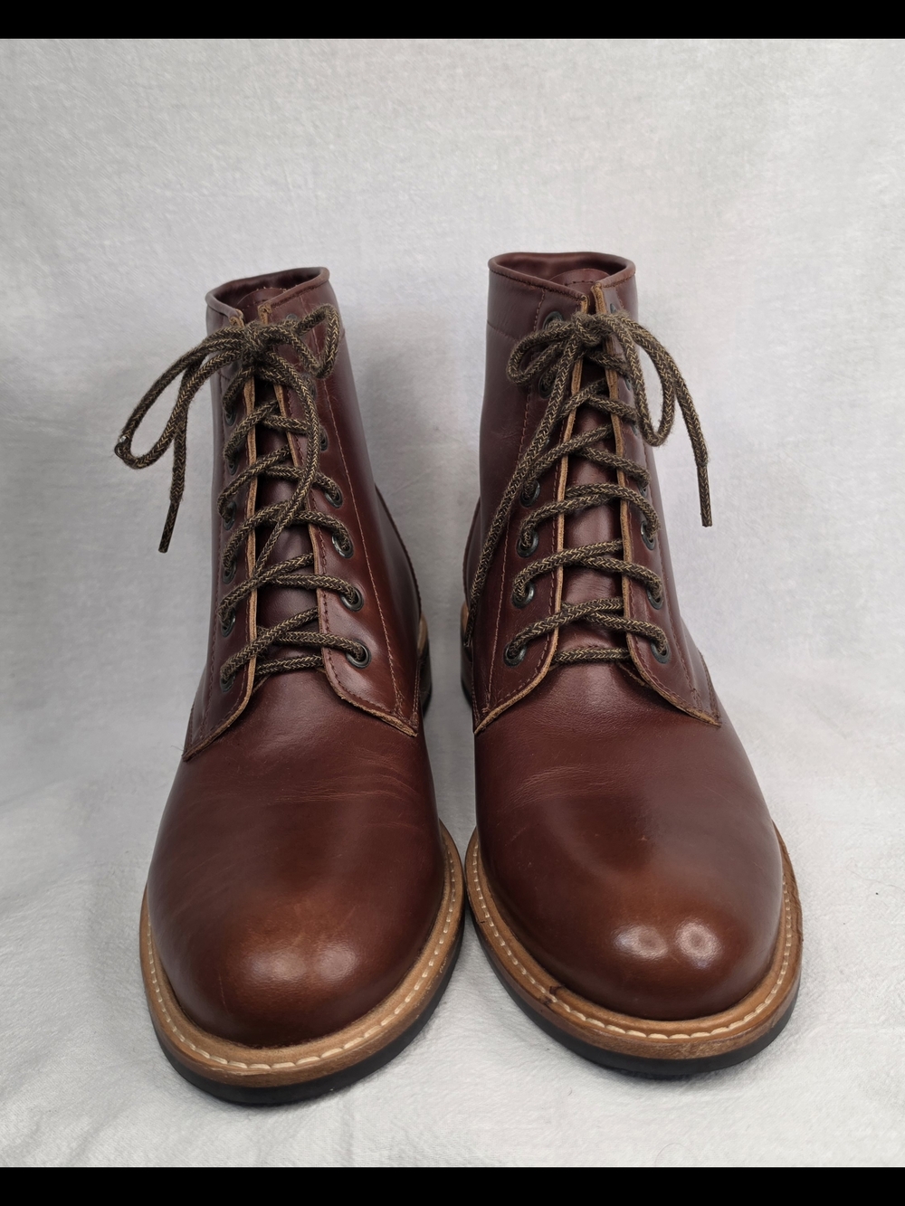 Nisolo Andres Everyday Boots Brandy Brown Leather Lace Up Mens 9 - Picture 13 of 13